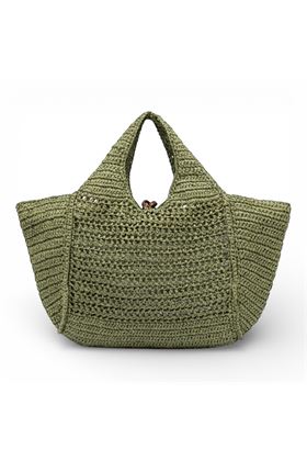 Borsa Gianni Chiarini in paglia crochet colore verde pistacchio. GIANNI CHIARINI | 11953-TAIGA